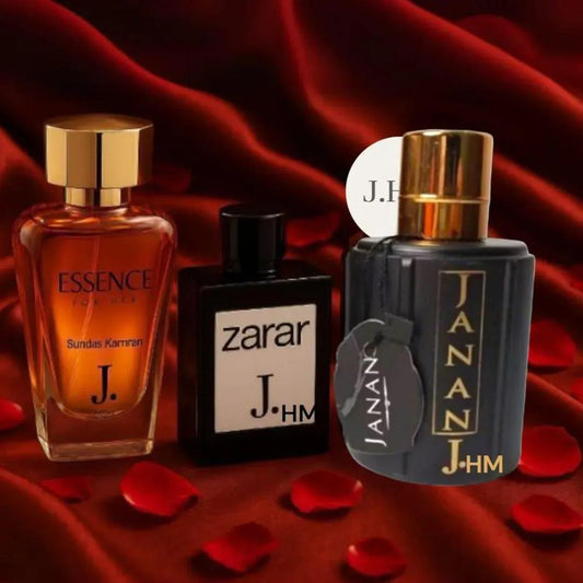 J. 3 PC Set Janan Gold+ Zarar Gold+ Essence Long Lasting Fragrance